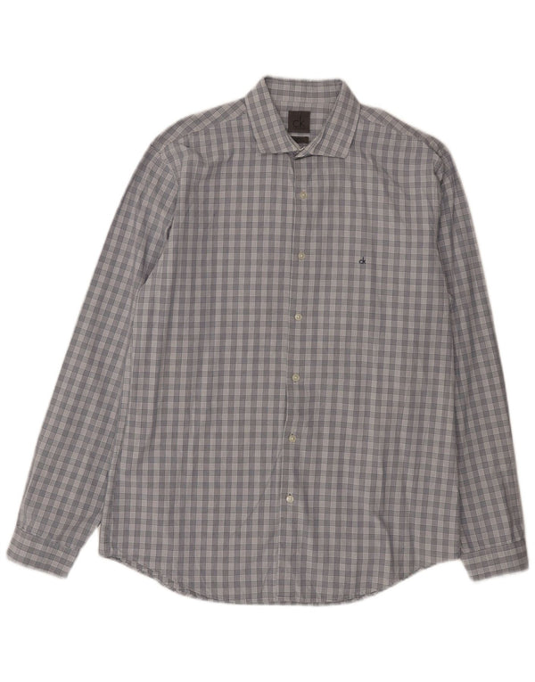 Ανδρικό πουκάμισο CALVIN KLEIN Νούμερο 41 16 Large Grey Check Cotton
