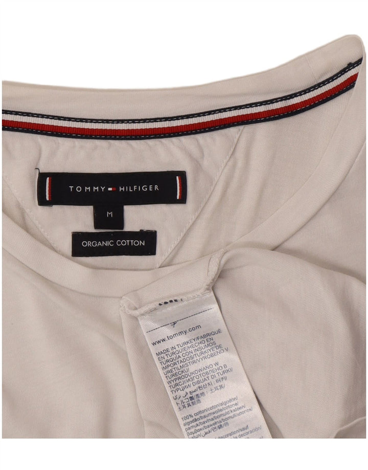 Ανδρικό γραφικό T-Shirt Tommy Hilfiger Top Μεσαίο λευκό βαμβακερό