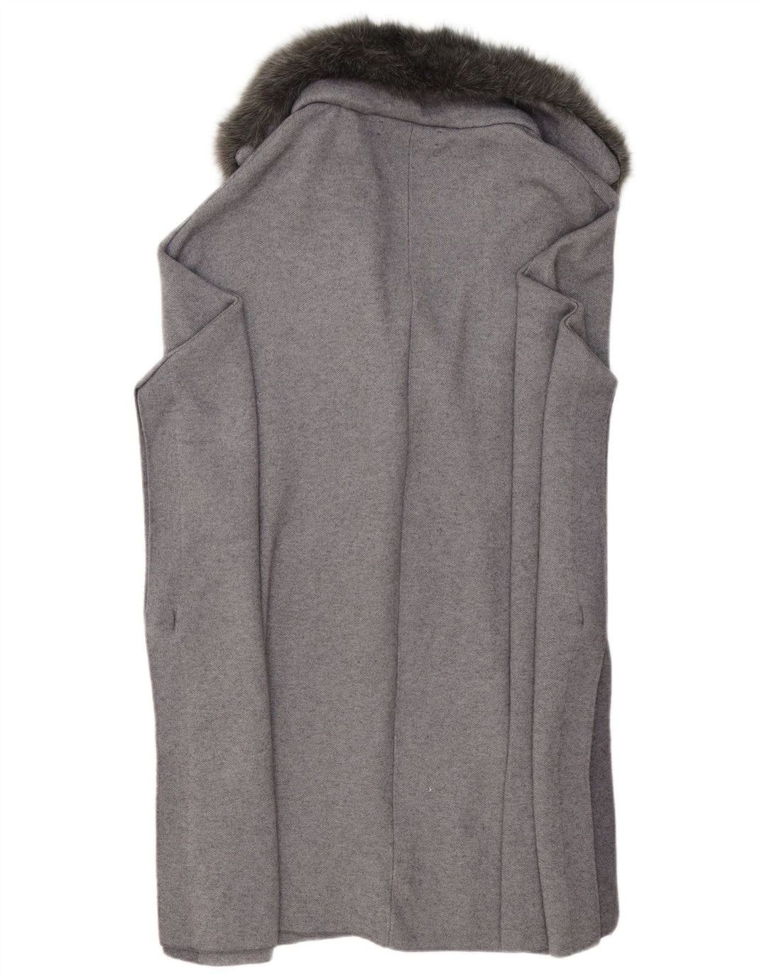 Zara Γυναικείο Παλτό Poncho UK 10 Small Grey Viscose