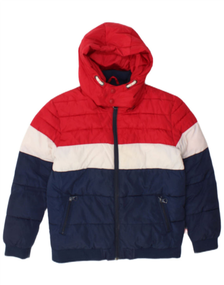 Μπουφάν Levi's Boys Hooded 11-12 Years Navy Blue Colorblock