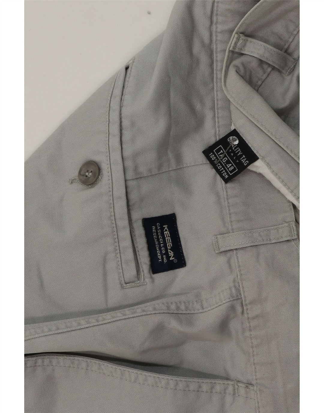 KEEGAN Ανδρικό ίσιο παντελόνι Cargo IT 48 Medium W32 L30 Γκρι βαμβακερό
