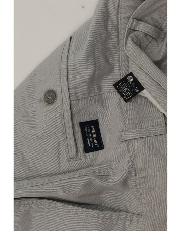 KEEGAN Ανδρικό ίσιο παντελόνι Cargo IT 48 Medium W32 L30 Γκρι βαμβακερό