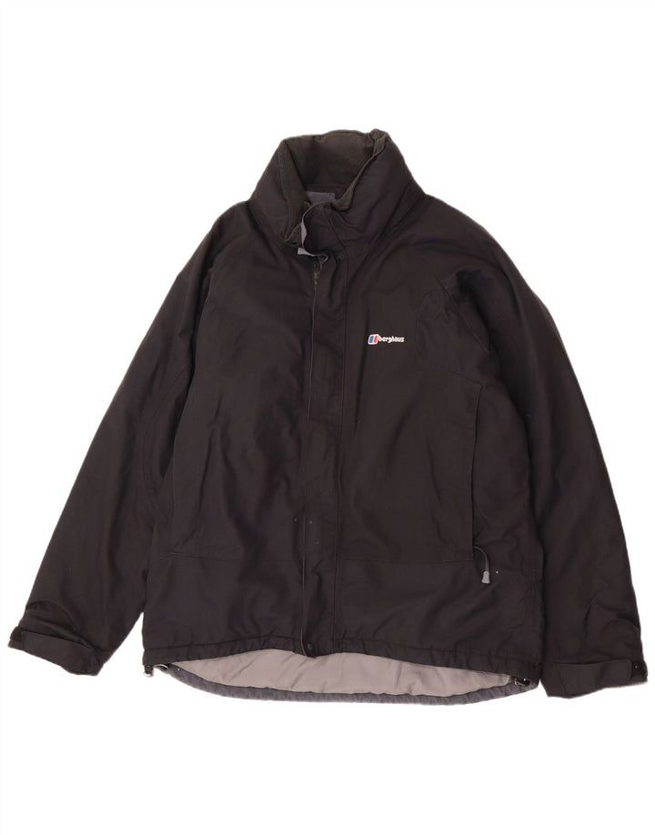 Ανδρικό μπουφάν βροχής με κουκούλα Berghaus UK 38 Medium Black Nylon