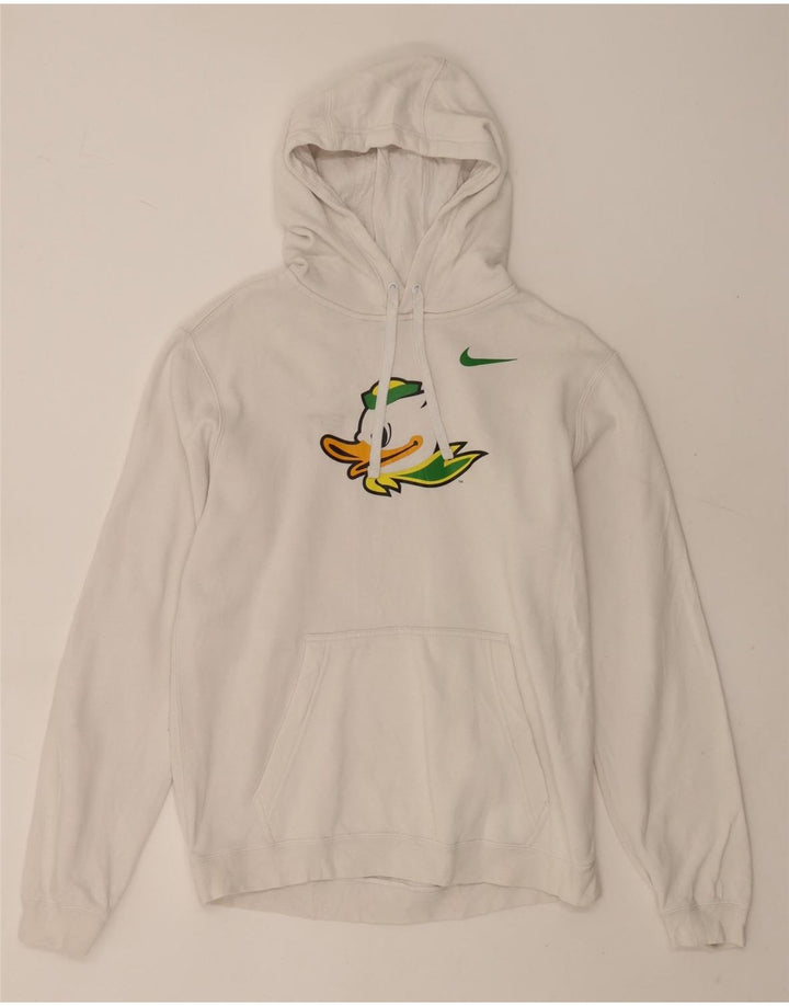 Ανδρικό γραφικό κουκούλα Nike, μεσαίο λευκό βαμβακερό
