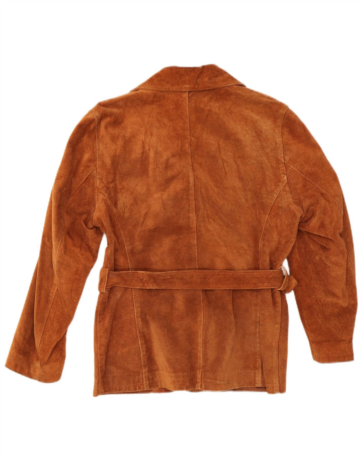 Vintage Γυναικείο Suede Jacket UK 14 Medium Brown