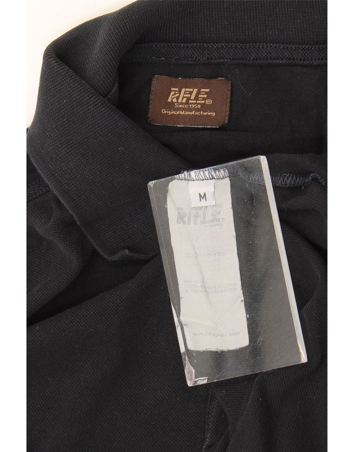 Ανδρικό πουκάμισο Polo Rifle, μεσαίο μαύρο βαμβακερό
