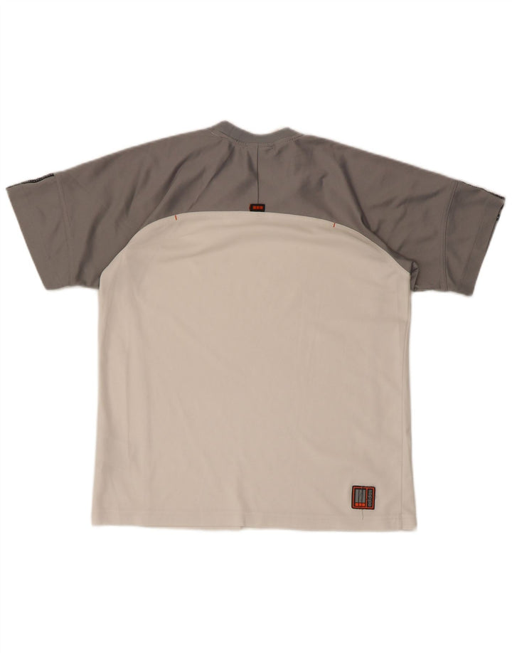 Μπλουζάκι ADIDAS για αγόρια τοπ 13-14 ετών Λευκό πολύχρωμο πολυεστέρα