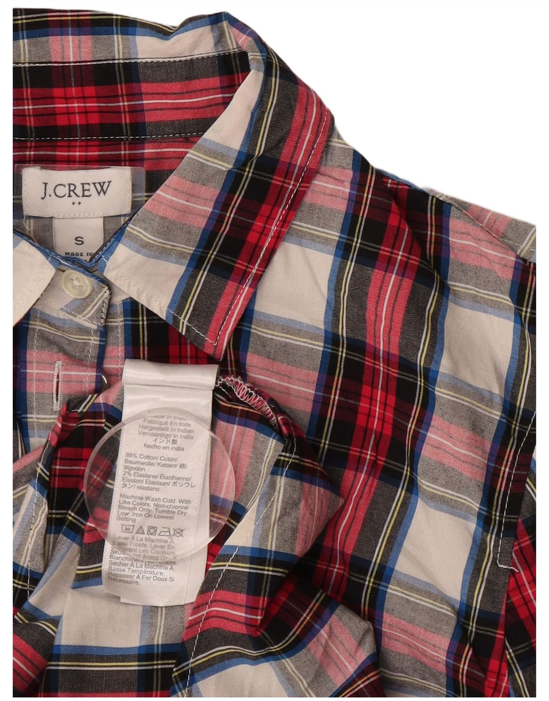 Γυναικείο πουκάμισο J. Crew UK 10 Small Red Check Cotton