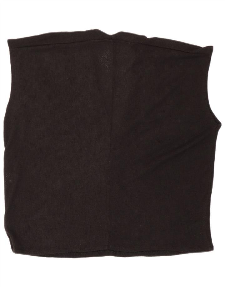 Zara Γυναικείο Γιλέκο Υπερμεγέθης Τόπ UK 10 Small Black Viscose