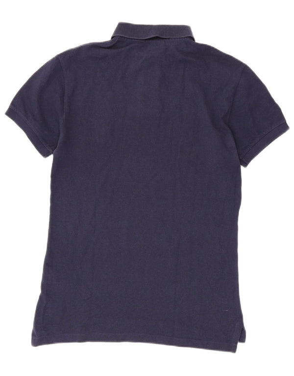 POLO RALPH LAUREN Ανδρικό γραφικό μπλουζάκι πόλο με λεπτή εφαρμογή Μικρό μπλε ναυτικό βαμβακερό