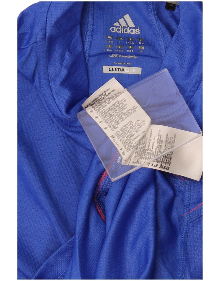Γυναικεία φόρμα ADIDAS Climalite Pullover Top UK 16/18 Large Blue