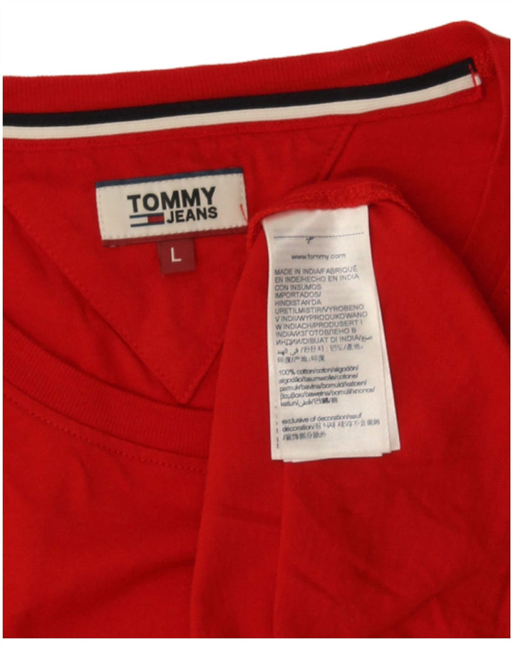 Ανδρικό T-Shirt Tommy Hilfiger Top μεγάλο κόκκινο βαμβακερό