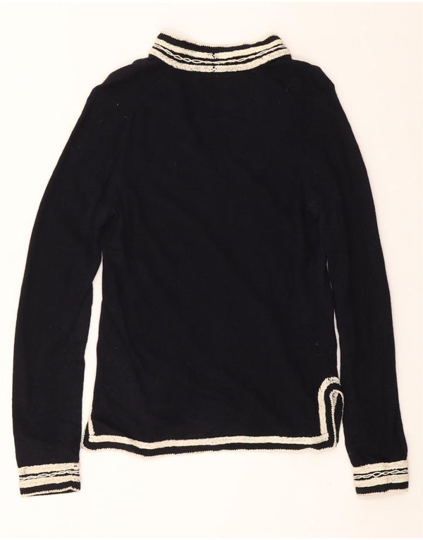 J. CREW Γυναικείο πουλόβερ με λαιμόκοψη με V λαιμόκοψη UK 14 Medium Navy Blue Wool