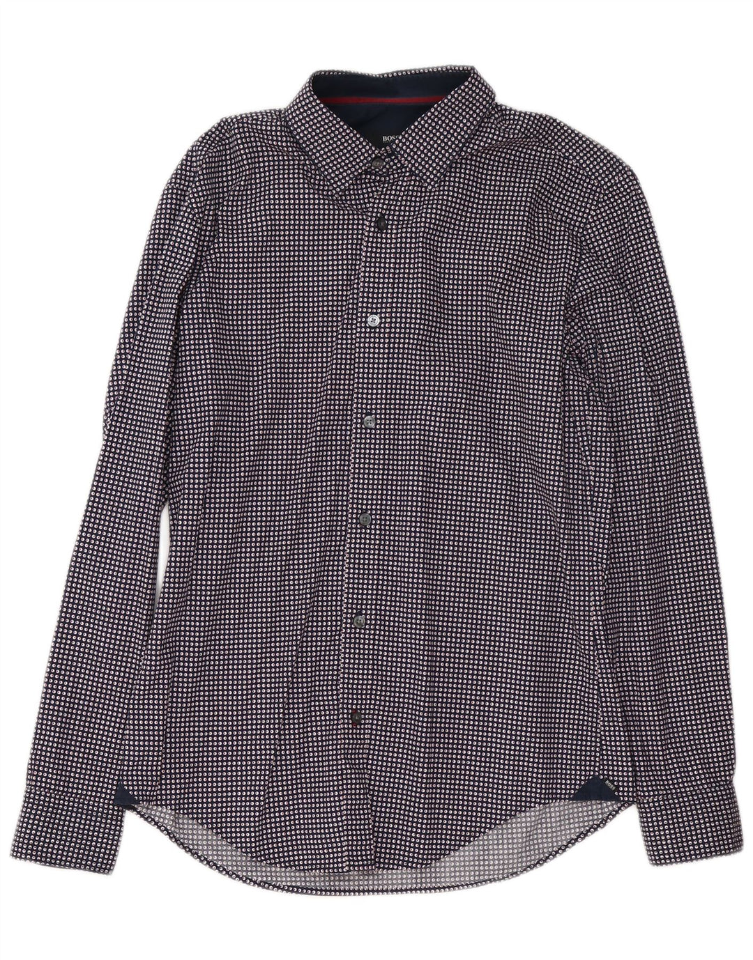 Ανδρικό πουκάμισο Hugo Boss Slim Fit Βαμβακερό μεσαίο μπλε ναυτικό
