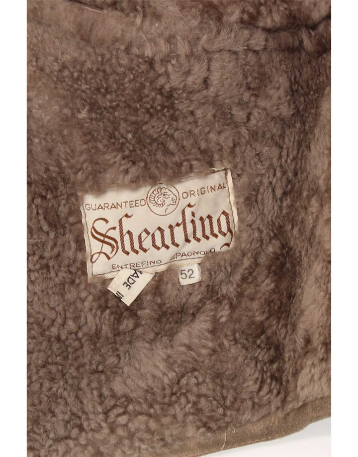 Vintage Ανδρικό Διπλό Μπουφάν Shearling IT 52 XL Beige