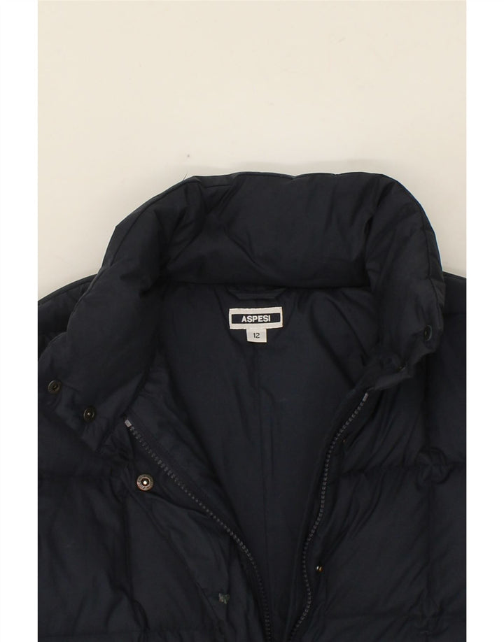 ASPESI Girls Poncho Coat 11-12 Years Navy Blue Polyester Vintage Aspesi and Second-Hand Aspesi from Messina Hembry 