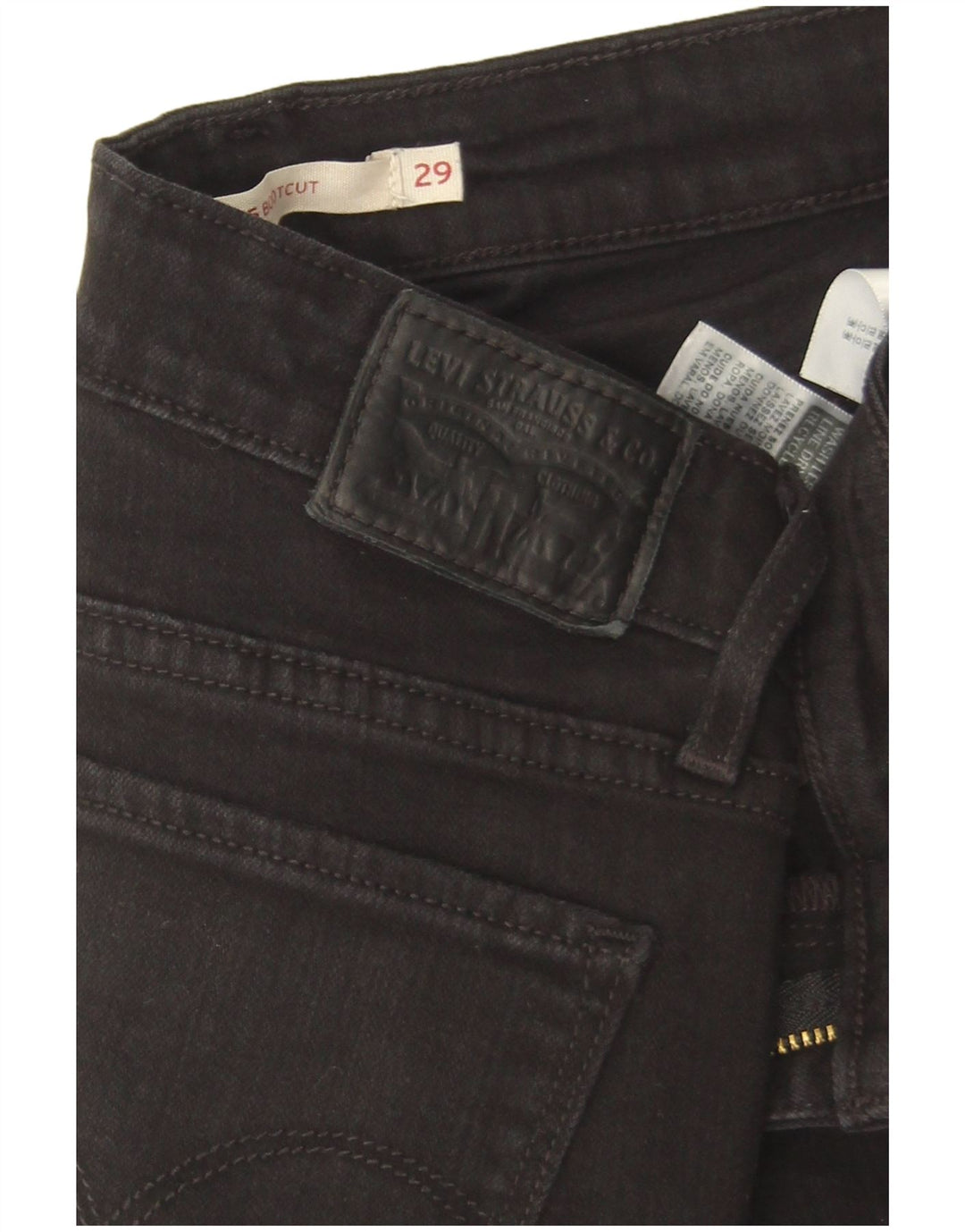 Levi's Womens 715 Bootcut Jeans W29 L33 Μαύρο βαμβακερό