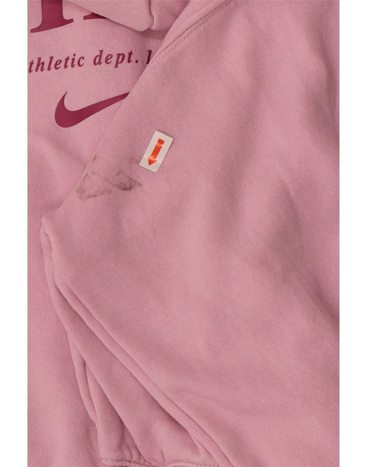 Πουλόβερ NIKE Girls Oversized Crop με κουκούλα με φερμουάρ 13-14 ετών XL Ροζ