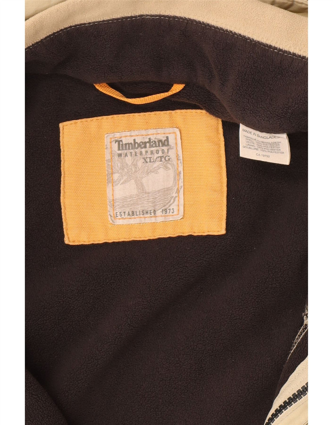 Ανδρικό μπουφάν με κουκούλα Timberland UK 42 XL Μπεζ πολυεστέρας