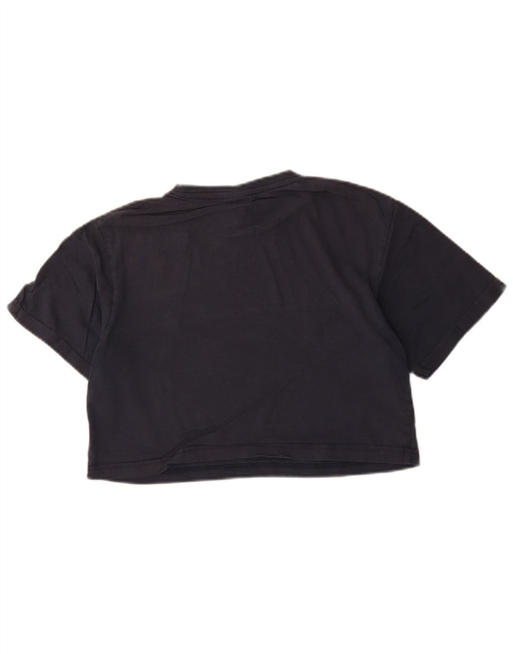Ellesse Γυναικείο Crop Graphic T-Shirt Top UK 8 Small Grey