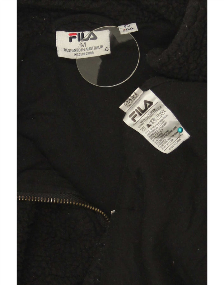 Fila Γυναικείο φερμουάρ Fleece Jumper UK 14 Μεσαίο Μαύρο Πολυεστέρας