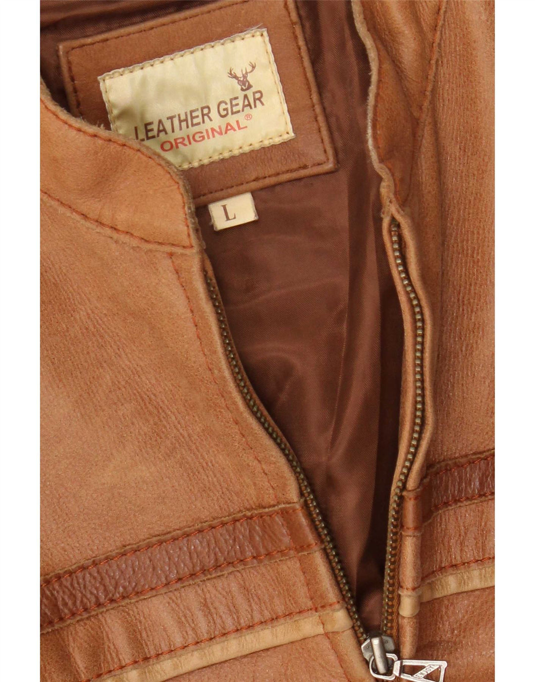 Vintage Ανδρικό Δερμάτινο Σακάκι Racer UK 40 Large Brown