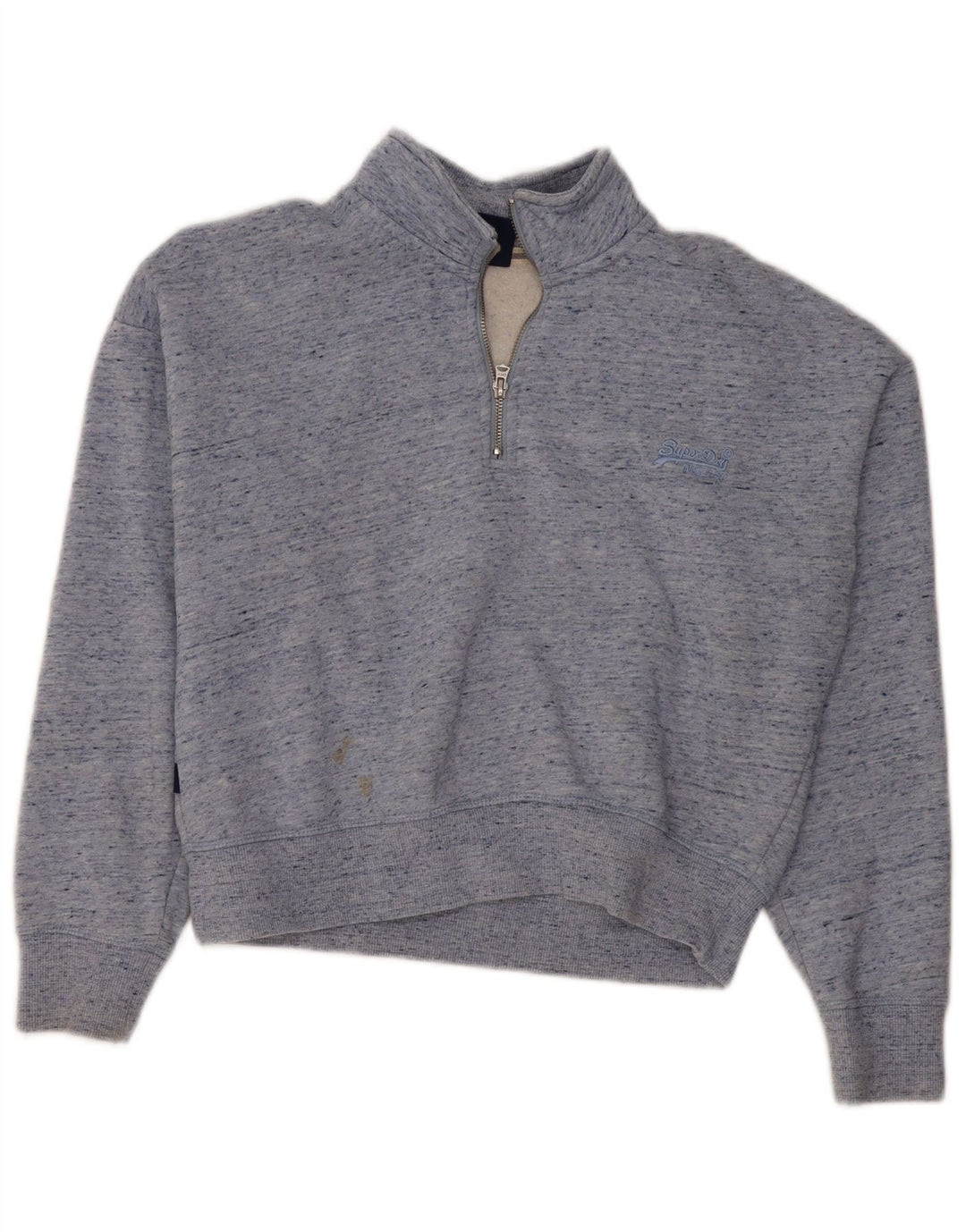 Γυναικείο φούτερ με φερμουάρ SUPERDRY Jumper UK 12 Medium Blue Flecked