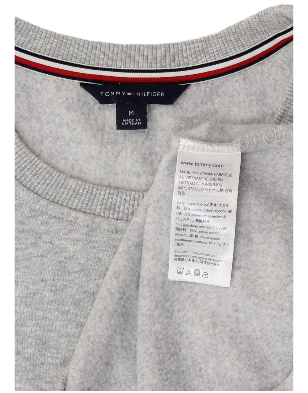 Γυναικείο γραφικό φούτερ Tommy Hilfiger Jumper UK 14 Medium Grey Flecked
