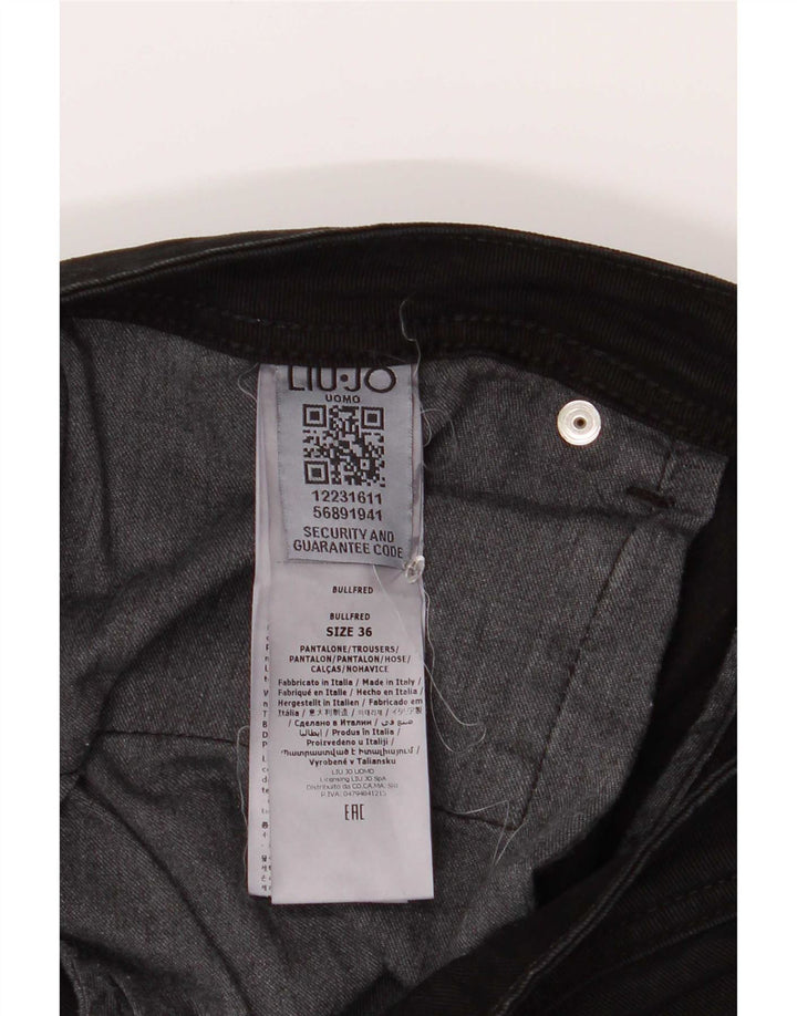 Liu Jo Mens Fred Regular Cropped Jeans W36 L29 Μαύρο βαμβακερό