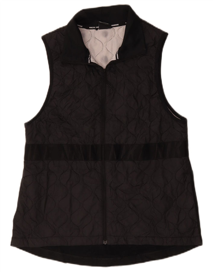Nike Γυναικείο γραφικό καπιτονέ Gilet UK 12 μεσαίο μαύρο πολυεστέρας
