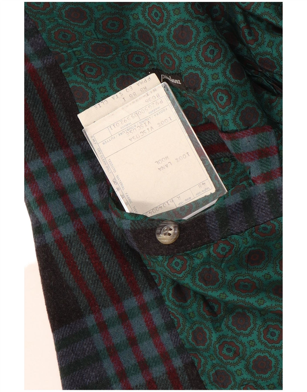 Vintage Ανδρικό σακάκι με 2 κουμπιά σακάκι IT 48 Medium Navy Blue Check Wool