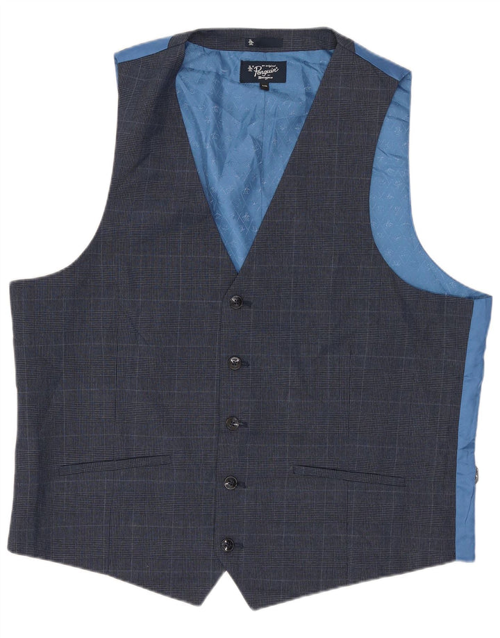 Ανδρικό γιλέκο Penguin UK 44 2XL Blue Houndstooth Πολυεστέρας
