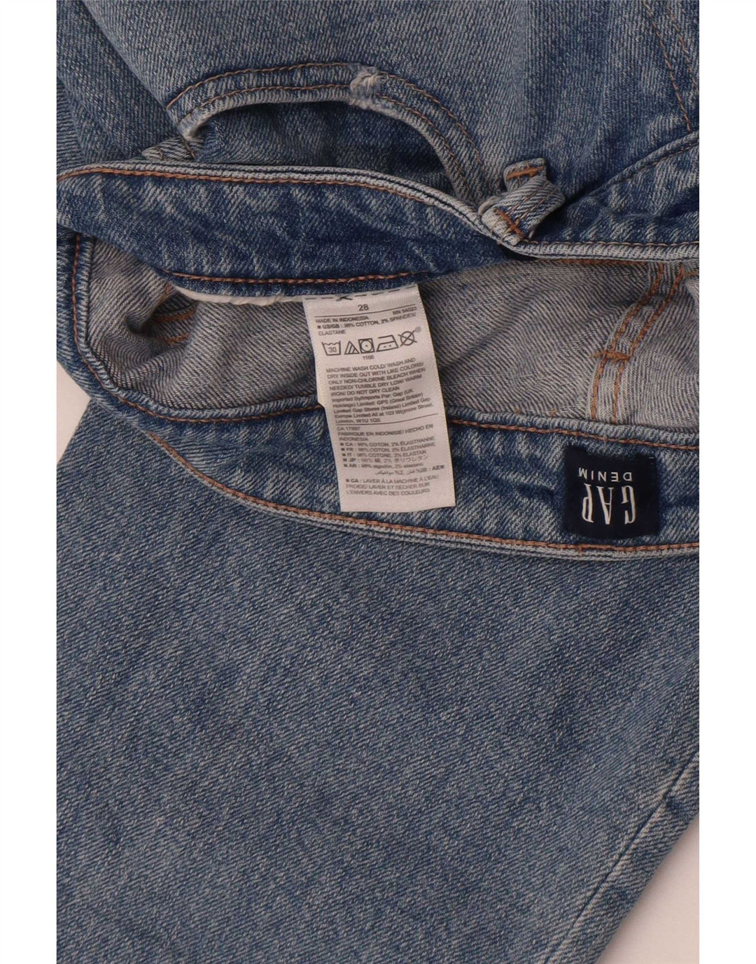 Gap Womens Distressed Slim Jeans W28 L26 Blue Cotton