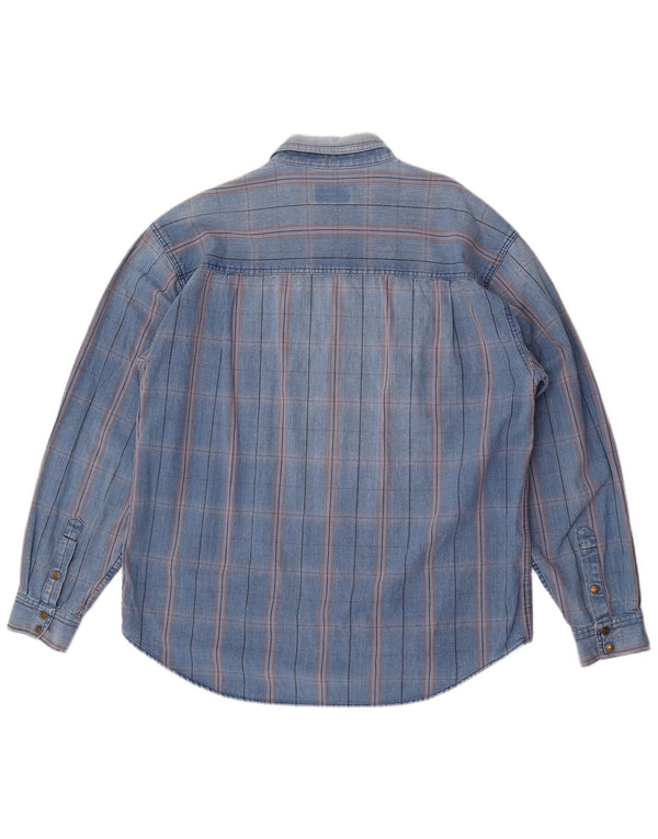 Wrangler Ανδρικό πουκάμισο Western 2XL Μπλε βαμβακερό