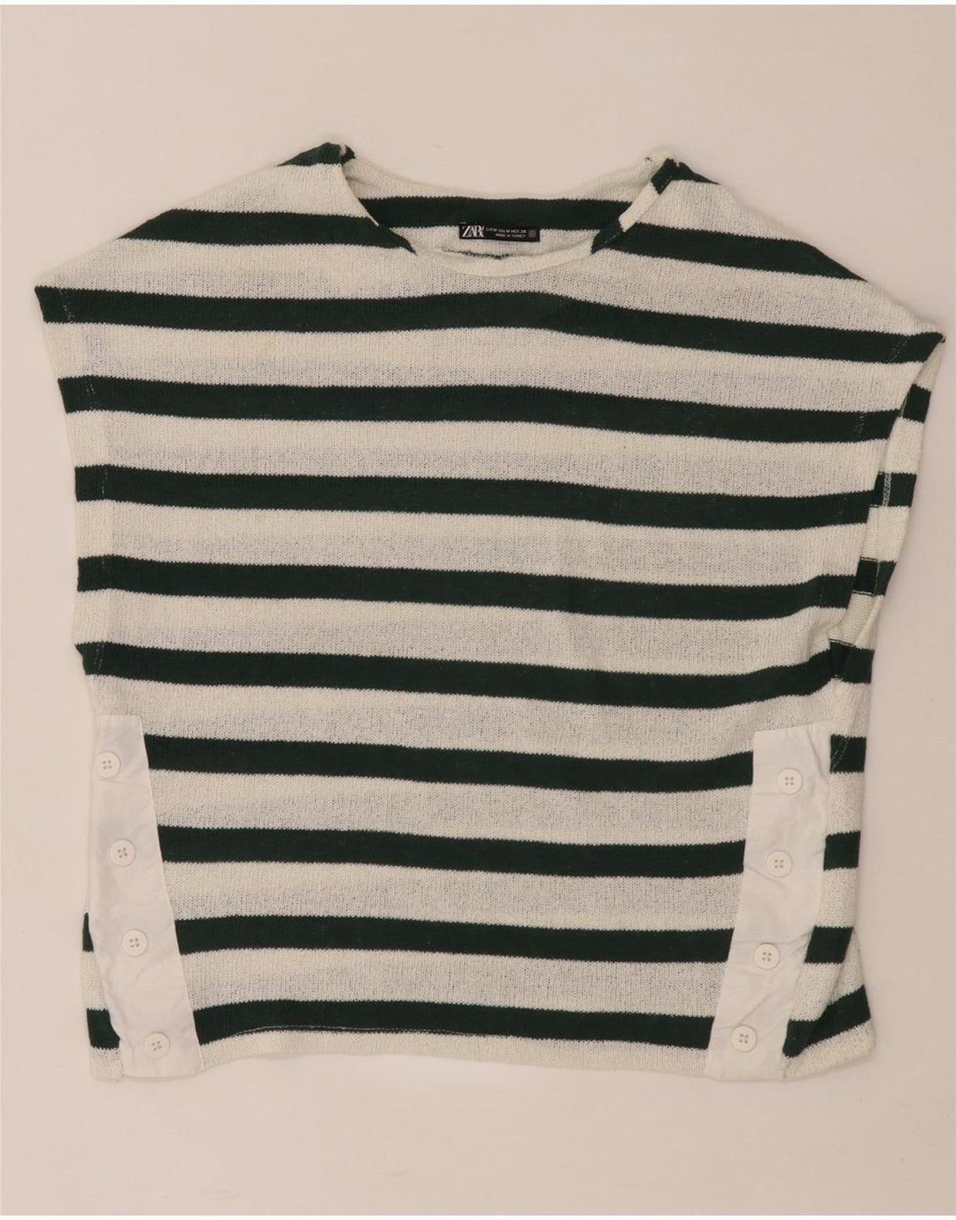 Zara Γυναικείο T-Shirt Top UK 14 Medium White Ride