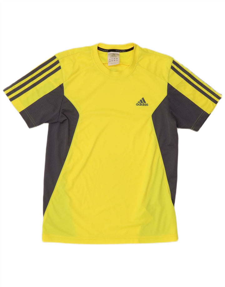 Adidas Ανδρικό T-Shirt Clima 365 Top Small Yellow Colourblock Πολυεστέρας