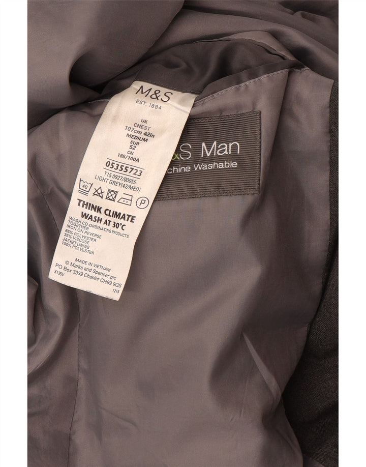 Marks & Spencer Ανδρικό μπουφάν blazer UK 42 Large Grey Polyester
