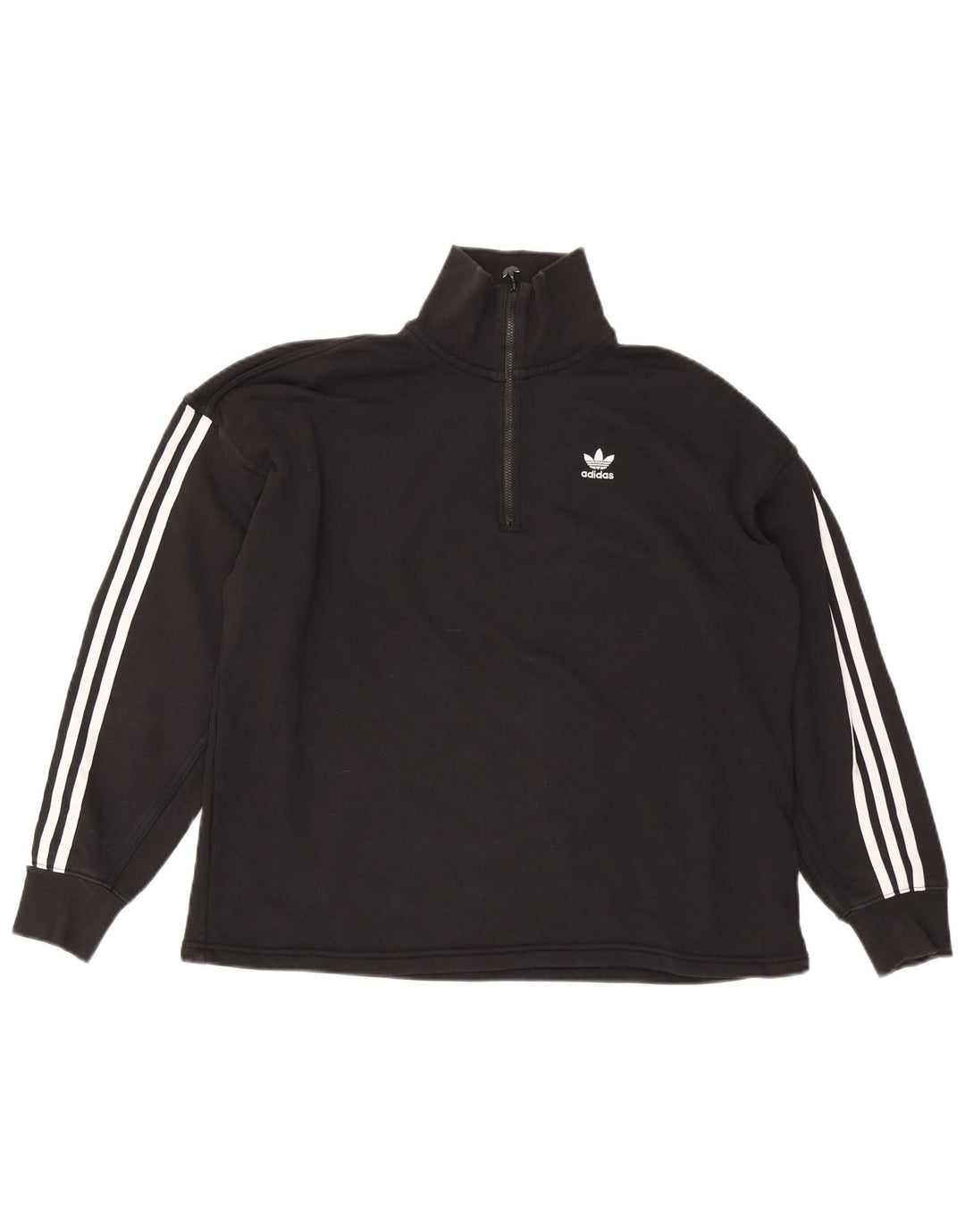 Γυναικείο φούτερ Adidas Oversized Jumper UK 10 Small μαύρο βαμβακερό