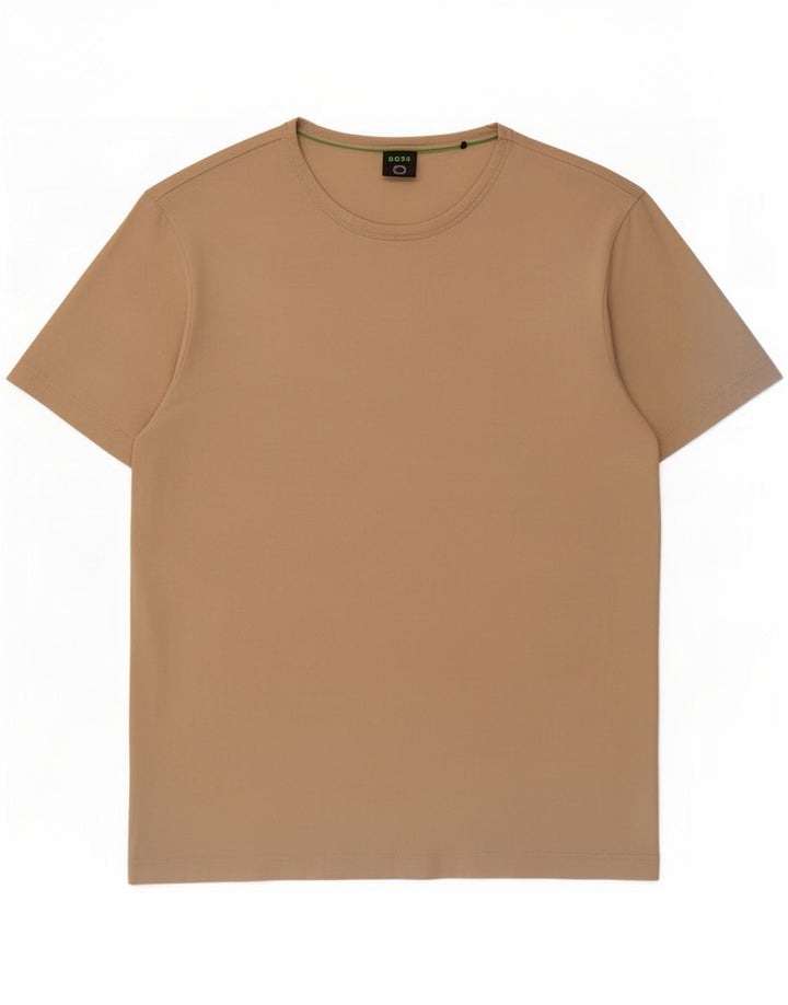 Ανδρικό T-Shirt Hugo Boss Τοπ μεσαίο μπεζ βαμβακερό