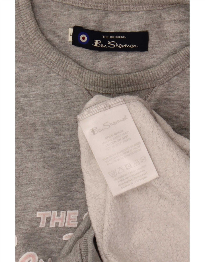Γυναικείο γραφικό φούτερ Ben Sherman Jumper UK 16 Large Grey Flecked