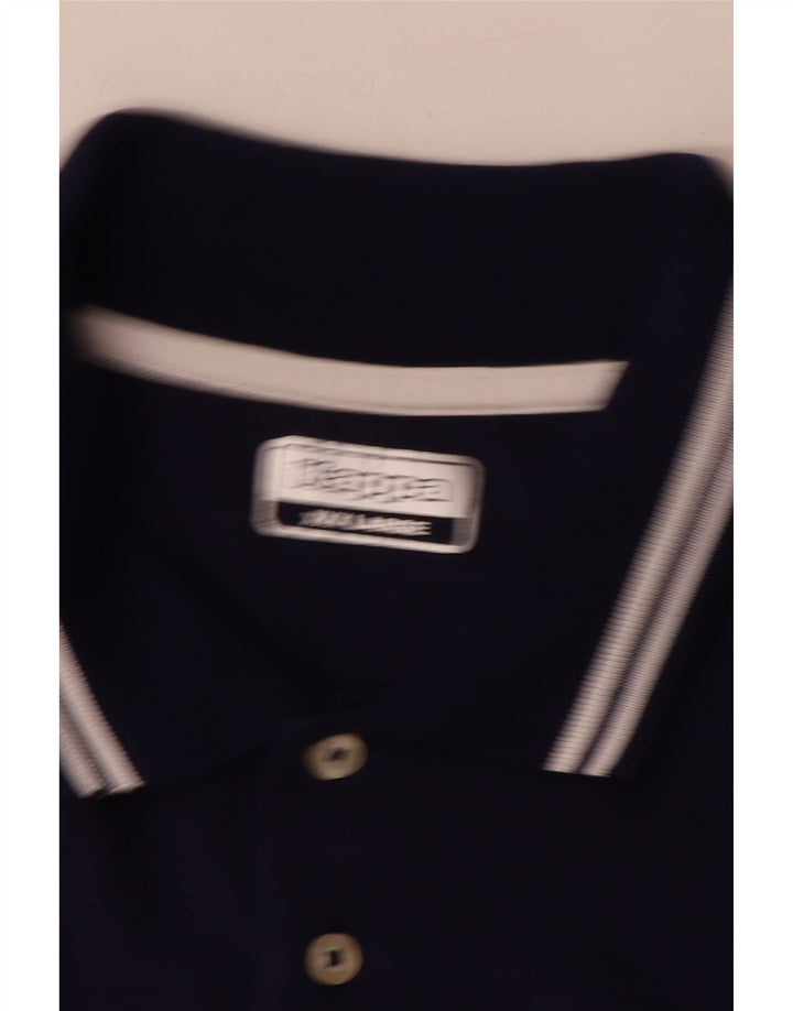 Ανδρικό μπλουζάκι πόλο KAPPA 3XL Navy Blue Cotton