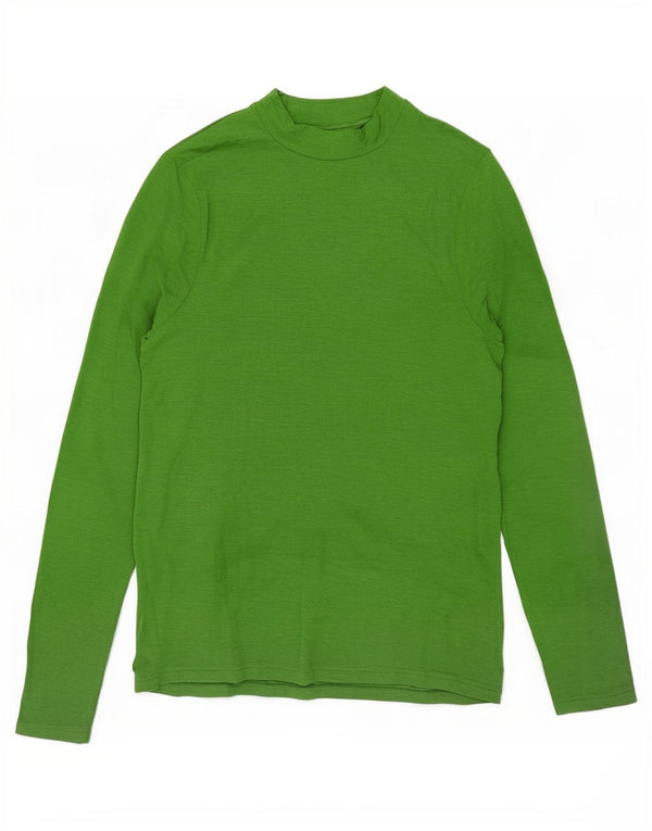 Marks & Spencer Γυναικείο τοπ μακρυμάνικο UK 14 Large Green Flecked Modal