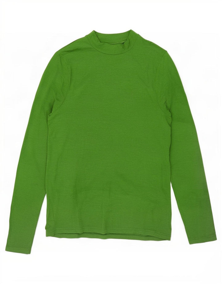 Marks & Spencer Γυναικείο τοπ μακρυμάνικο UK 14 Large Green Flecked Modal