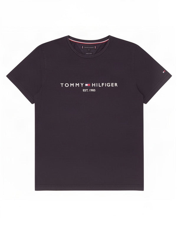 Tommy Hilfiger Ανδρικό γραφικό T-Shirt Top Large Navy Blue από βαμβάκι