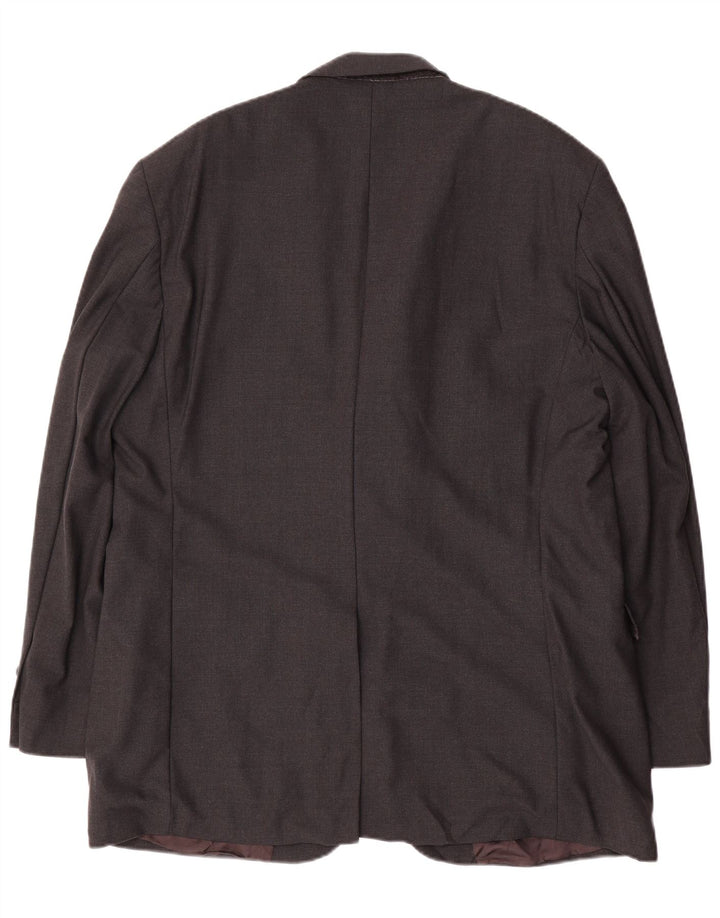 Brooks Brothers Ανδρικό σακάκι με 2 κουμπιά Longline UK 46 3XL γκρι μαλλί