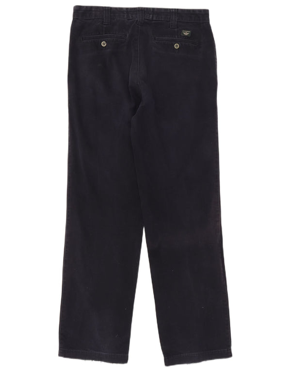 DOCKERS Mens Khakis Straight Chino Trousers W33 L32 Navy Blue Cotton