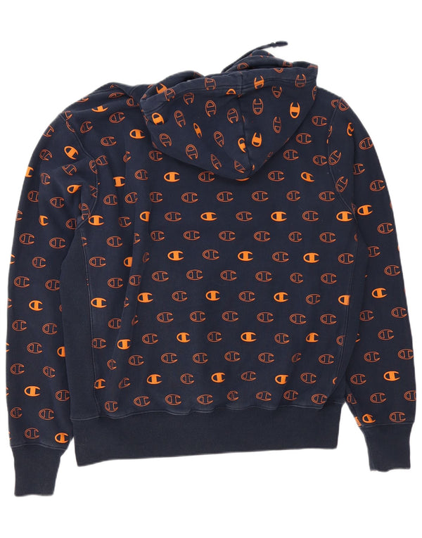 Ανδρικό Champion Reverse Weave Graphic Hoodie Jumper XL Navy Blue Cotton