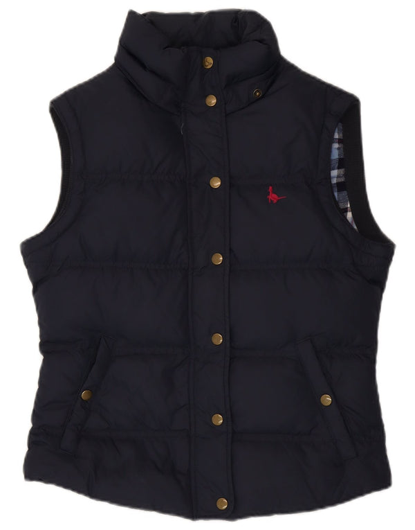 Jack Wills Womens Gilet Gilet UK 10 Small Navy Blue