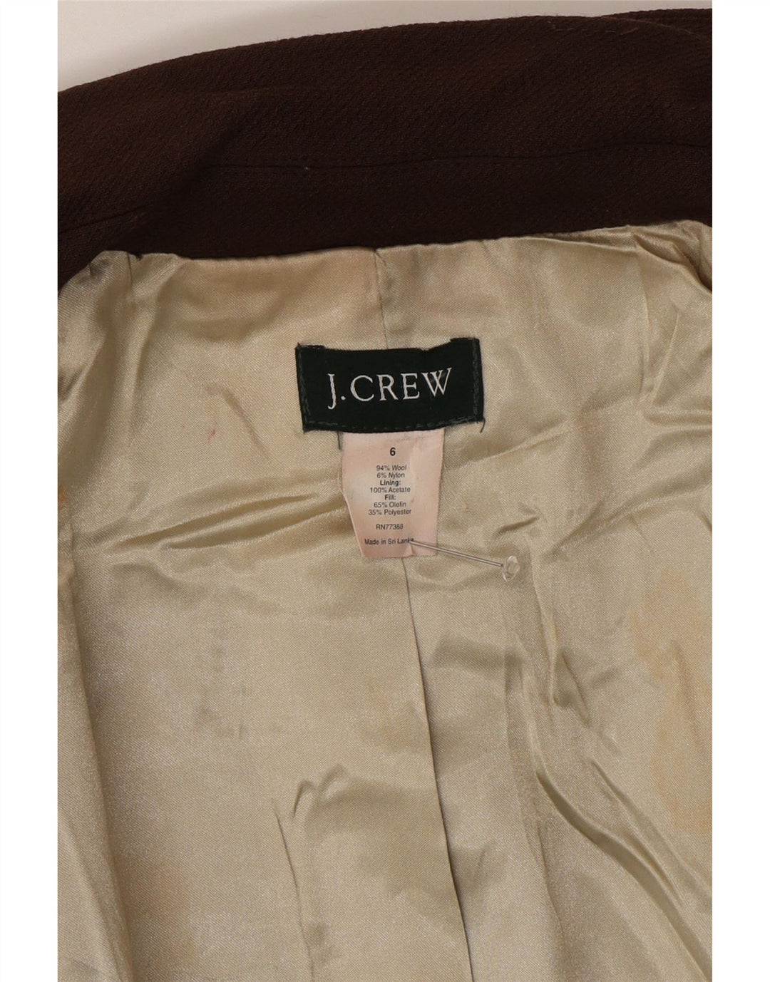 Γυναικείο πανωφόρι J. Crew US 6 Μαλλί μεσαίου καφέ