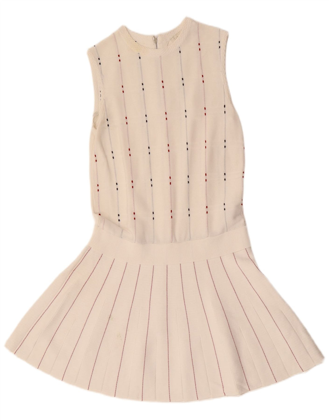 Ted Baker Γυναικείο αμάνικο φόρεμα μέσης 1 XS Λευκό ριγέ